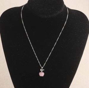 Pink Tigers Eye Stone Apple Necklace
